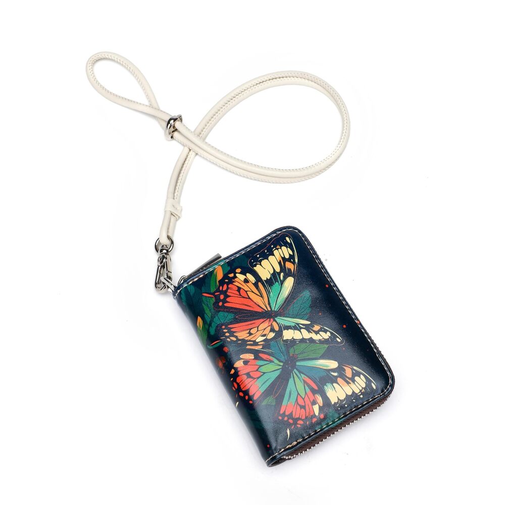 6888 RFID Credit Card Holder Wallets Leather Zipper Card Case Holder Wallet